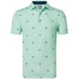 FootJoy Thistle Print Lisle Polo Shirt - Sea Glass Online