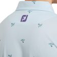 FootJoy Thistle Print Lisle Polo Shirt - Mist Online Sale