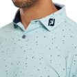 FootJoy Tweed Texture Pique Polo Shirt - Sea Glass Online now