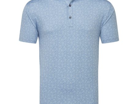 FootJoy Painted Floral Lisle Polo Shirt - Storm Hot on Sale