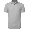 FootJoy Tweed Texture Pique Polo Shirt - Grey Cliff Fashion