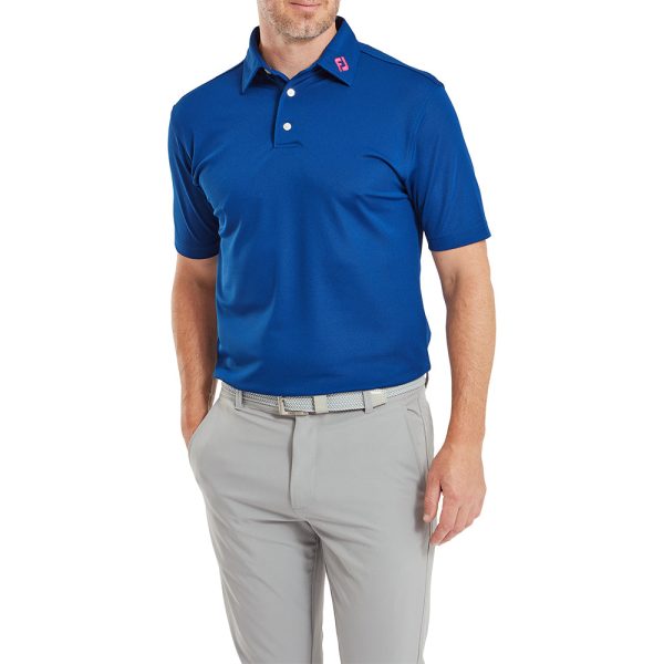 FootJoy Stretch Pique Solid Polo Shirt - Deep Blue Hot on Sale