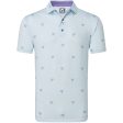 FootJoy Thistle Print Lisle Polo Shirt - Mist Online Sale