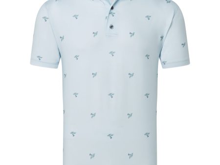 FootJoy Thistle Print Lisle Polo Shirt - Mist Online Sale