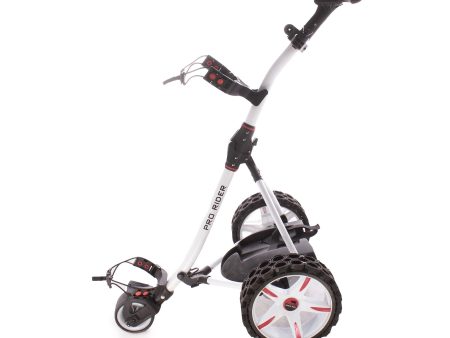 Pro Rider Second Hand Electric Golf Trolley 27 Hole Lead Acid - White For Sale