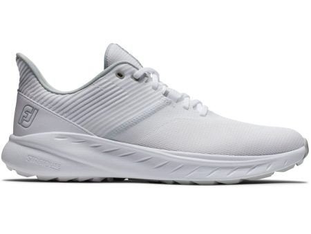 FootJoy Flex Spikeless Shoes - White White Grey Discount