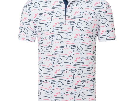 FootJoy Golf Course Doodle Print Polo Shirt - White Fashion