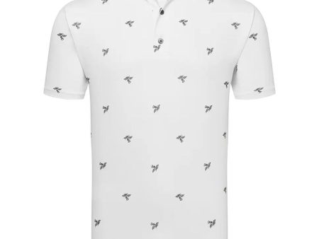 FootJoy Thistle Print Lisle Polo Shirt - White Online