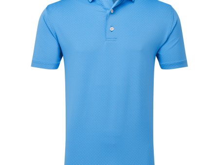 FootJoy Stretch Lisle Dot Print Polo Shirt - Ocean Berry Discount