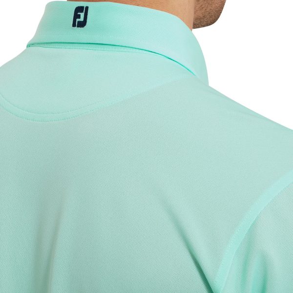 FootJoy Stretch Pique Solid Polo Shirt - Sea Glass For Cheap