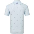 FootJoy Thistle Print Lisle Polo Shirt - Mist Online Sale